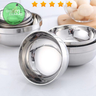 Bát inox 2 lớp không rỉ chống nóng - bát ăn cơm inox 2 lớp cách nhiệt an toàn hx05