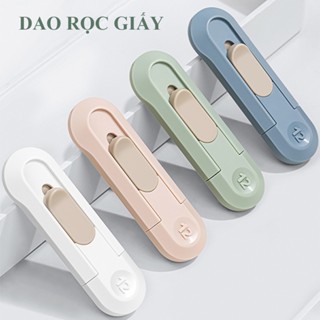  Dao rọc giấy mini BTOOL dài 8cm cán nhựa lưỡi thép SK5 siêu bén bền nhiều màu xanh lá xanh dương hồng 