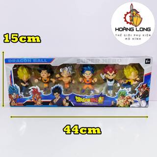 Set 6 Mô hình Dragonball, nhân vật chibi, figure 7 Viên Ngọc Rồng, kèm hộp, trang trí PC, bàn làm việc