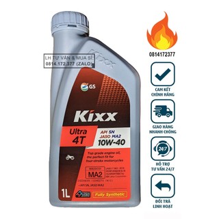 ( GIÁ KM ) Bình 1L Dầu nhớt xe số KIXX ULTRA 4T 10W40 1000ML - Shopnhottot
