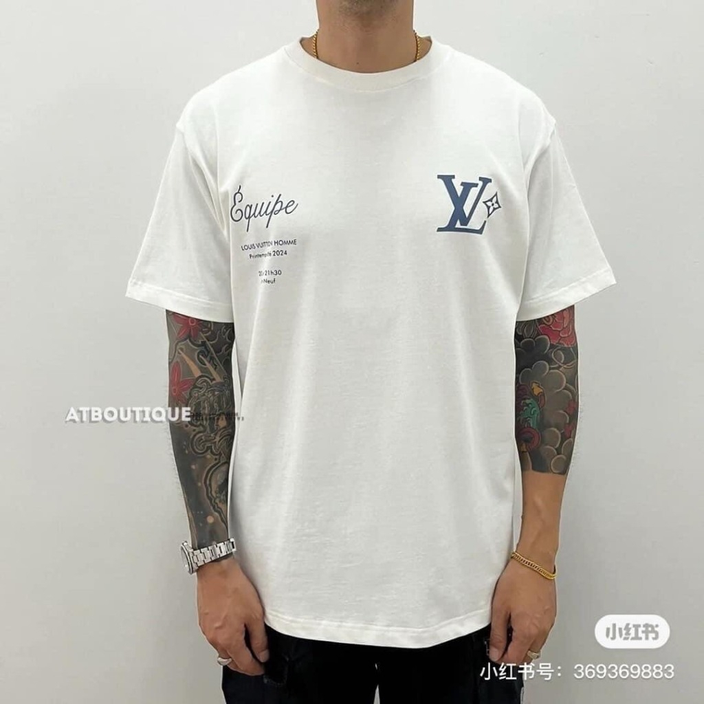 Áo Thun LV Mặt Trời Nam Nữ Unisex Chất Liệu Cotton, Áo Phông Form Rộng Hot Trend 2024