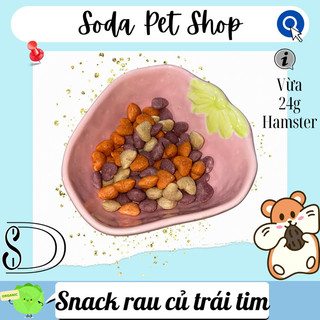 Snack rau củ trái tim cho hamster/ chó/ mèo