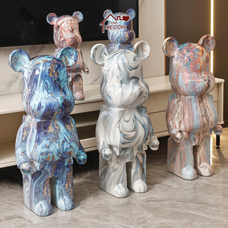 Gấu BearBrick 50CM Decor Nhà Cửa Kệ Tủ Tivi Chất Liệu Gốm Sứ Màu Độc Đáo