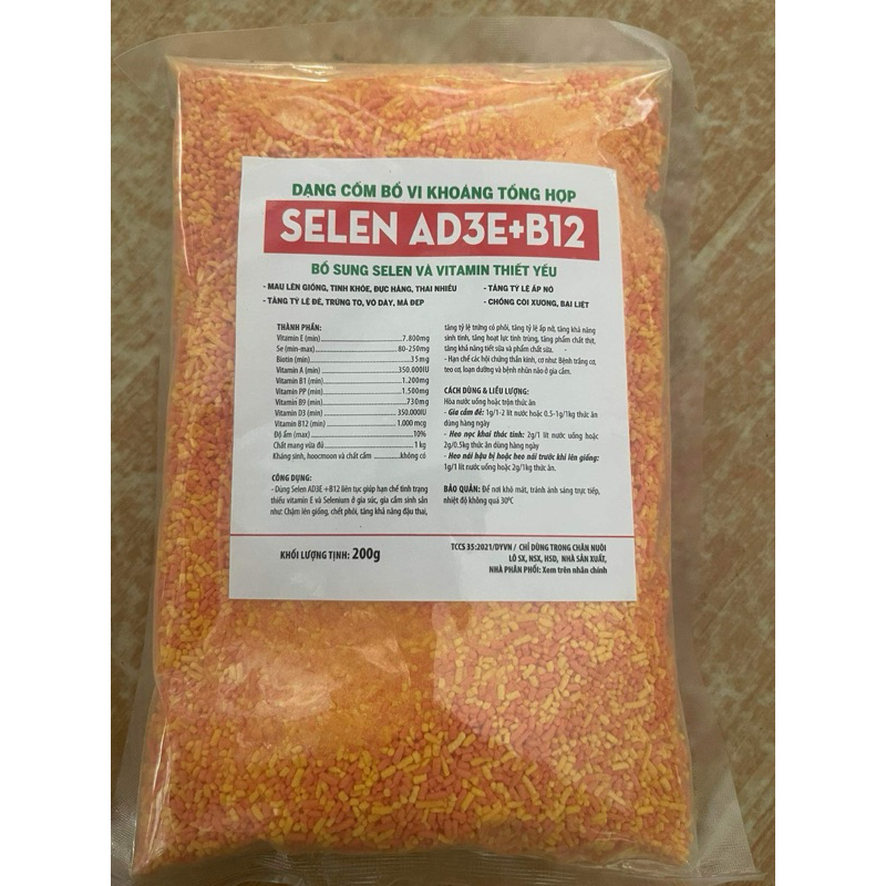 200g SeLen AD3E Tăng tỉ lệ đậu thai lên giống nhanh hạn chế khô thai trứng to vỏ dày