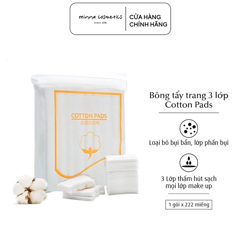 BÔNG TẨY TRANG 222 MIẾNG