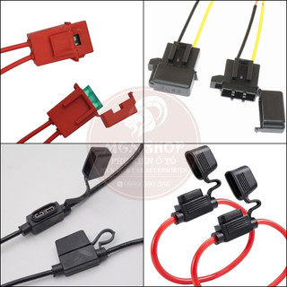 [Hộp cầu chì ô tô xe máy] [Lõi gốm / Bakelite / Chống nước / Chống sock] [Chân trung bình] [tùy chọn Ampe]