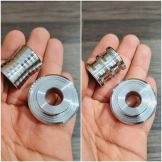 Bộ canh bánh inox đặc nguyên khối cnc lắp xe wave zx, wave rs, wave 110 thái, future 1, 2 , fu neo