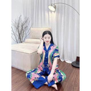 Tiệm nhà Mia - Bộ ngủ pỵjama chất lụa xước mịn 2 mặt