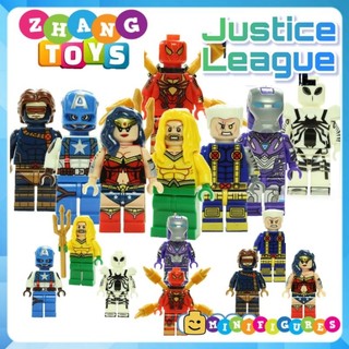 Đồ chơi Xếp hình Iron man gồm Pepper Wonder woman Anti Spider-Man Captain America Aquaman Minifigures POGO PG8209