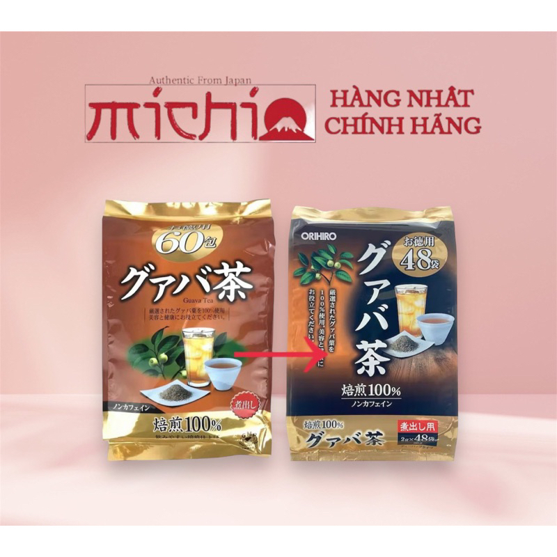 Trà Lá Ổi ORIHIRO Nhật Bản Gói 60 Túi