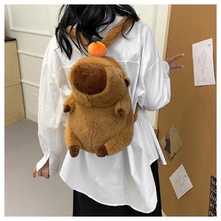 Balo gấu bông hình chuột capybara lông mịn dễ thương tl001