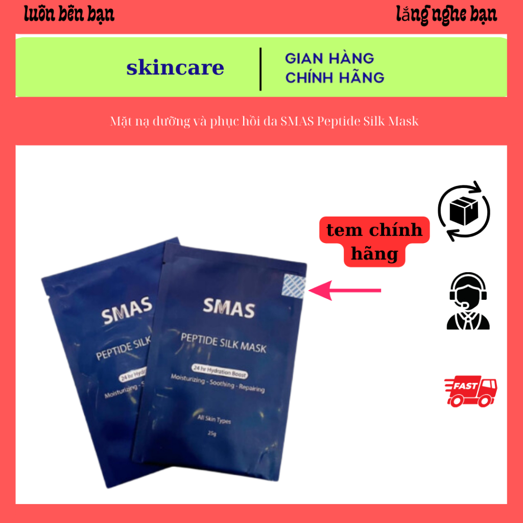 Mặt nạ dưỡng và phục hồi da SMAS Peptide Silk Mask