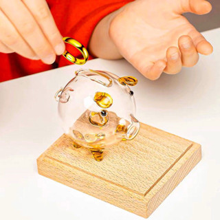 [HCM - Hàng Sẵn] Ống Heo Đất Tiết Kiệm Thủy Tinh Trong Suốt Dễ thương Sáng Tạo Quà Tặng Trẻ Em, Để Bàn Trang Trí