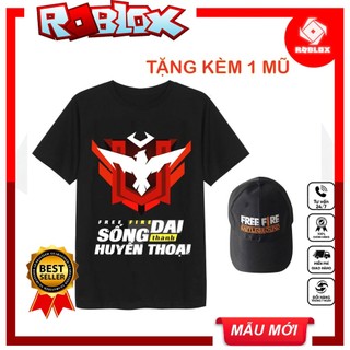 Áo free fire logo rank huyền thoại màu đen cực chất dành cho game thủ | roblox store