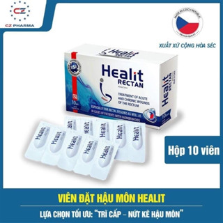 HEALIT RECTAN - Viên đặt trĩ, nứt kẽ hậu môn giảm đau, ngứa, rát, cầm máu sau hậu phẫu