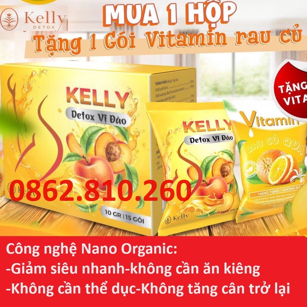 Trà giảm cân vị bí đao kelly detox diet vip