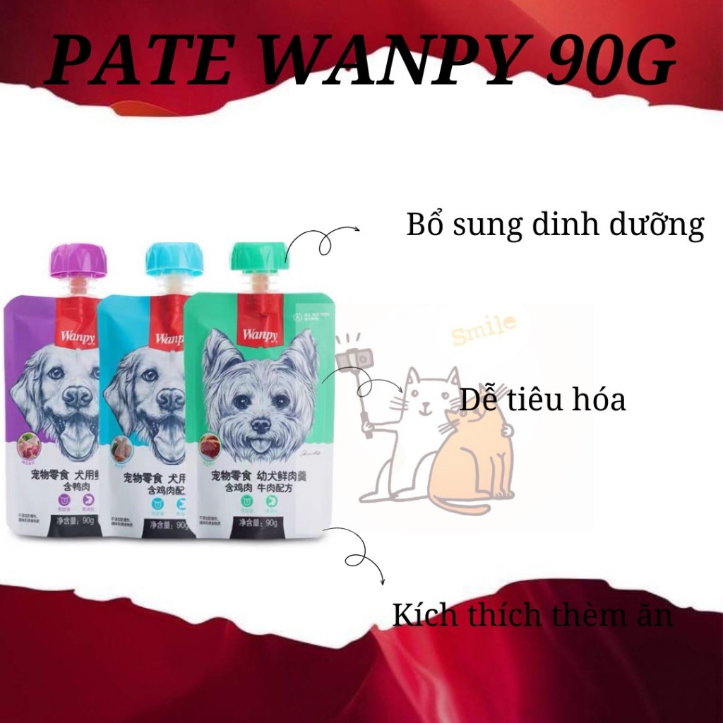 Súp thưởng Wanpy nắp vặn 90g cho chó