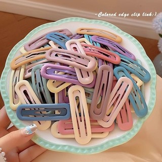 Kẹp tóc mái - ghim tóc chữ nhật màu macaron