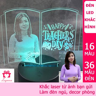 Quà Tặng Giáo Viên, Thầy Cô Dịp Sinh Nhật, Kỷ Niệm Ý Nghĩa - Đèn Led Khắc Hình Theo Yêu Cầu - LNGHE01