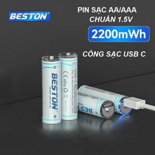 Pin sạc AA AAA chuẩn 1.5V Beston sạc trực tiếp qua cổng USB-C dùng cho micro, đồ chơi, đồng hồ