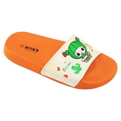 Dép quai ngang bé gái Bita's EGI.20 (Kem + Đỏ)