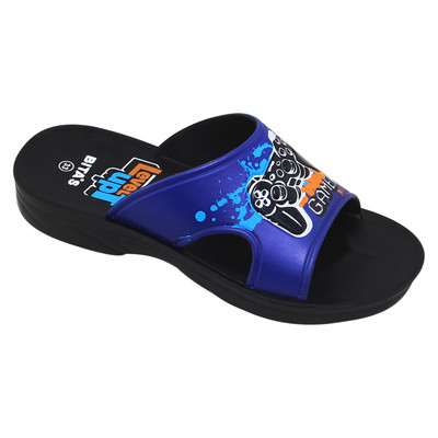 Dép quai ngang bé trai Bita's DEN.78 (Xanh dương + Đen + Đỏ)