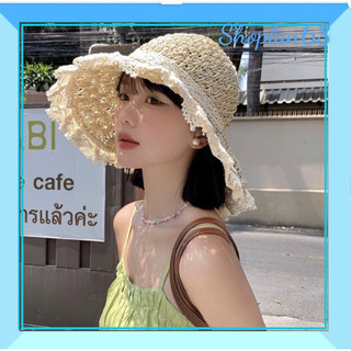 Mũ cói thắt nơ kết hợp viền ren siêu xinh M213