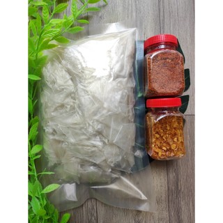 Combo 500g bánh tráng rìa ủ bơ mềm dẻo + dầu tỏi thơm ngon + muối bò cay thượng hạng | Chợ Cô Thu
