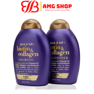 Bộ Dầu Gội Xả Biotin Collagen Ogx Combo Biotin Tím 385ml Chính Hãng