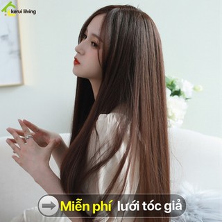 Đầu tóc giả nữ dáng dài thẳng DION, tóc giả nữ thời trang, đội tóc giả Hàn Quốc kèm lưới tóc giả