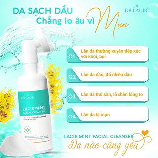SỮA Rửa Mặt Lamer care bạc hà kiềm dầu dr lacir mẫu mới 2024