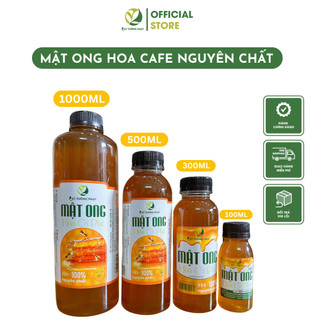 Mật ong hoa cà phê 1L Cát Tường Phát tinh khiết, không pha tạp, chai mật ong nguyên chất