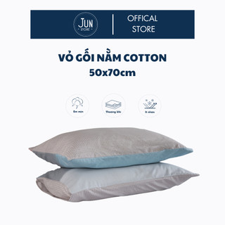 Vỏ gối nằm Cotton Jun Store kích thước tiêu chuẩn 50x70cm nhiều màu sắc