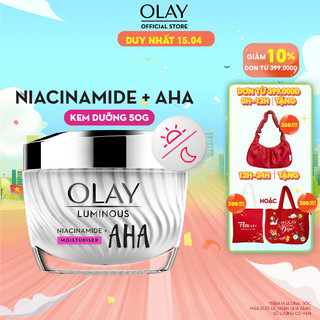 Kem Dưỡng Ẩm Sáng Da, Mờ Thâm Mụn OLAY LUMINOUS NIACINAMIDE AHA 50G