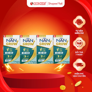 Sữa Pha Sẵn Nan Grow Sữa Nước Nestlé Bổ Sung Canxi Vitamin D3 Tăng Chiều Cao Cho Bé Lốc 110ml - Bibomart