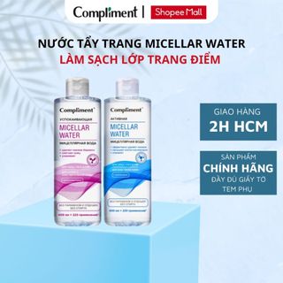 Nước Tẩy Trang Compliment Micellar Water Làm Sạch Lớp Trang Điểm MakeUp 400ml