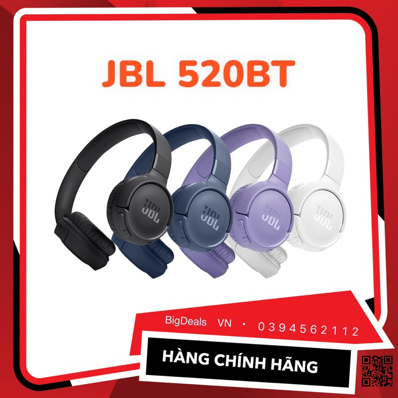 Tai nghe không dây JBL 520BT chính hãng ✔️ BigDealsVN