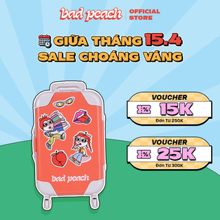 Combo Phấn Phủ Kiềm Dầu Kem Chống Nắng Nâng Tone BAD PEACH Easy Morning Kit 3in1 (1 Powder 4g + 1 Tone Up 10g + 1 Cọ)