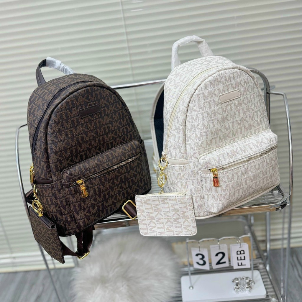 🌈Balo Da Đeo Vai Nam Nữ Đi Học SiZe 40 Hàng  Chất Liệu Da PU Chống Thấm Nước Họa Tiết Chữ mk luôn  SẴN HÀNG🔥