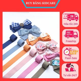 Ruy băng thô HQ, dây rb làm nơ bờm kẹp tóc phong cách hàn quốc