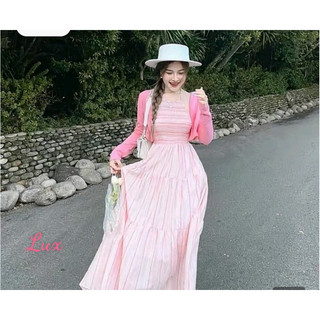 Đầm maxi kèm áo khoác
