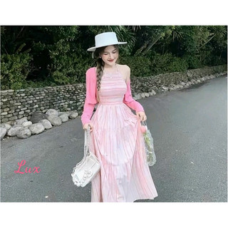 Đầm maxi kèm áo khoác