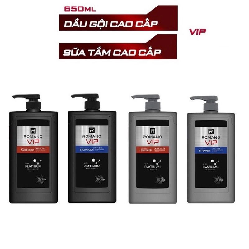 Dầu gội cao cấp Romano Vip 650g