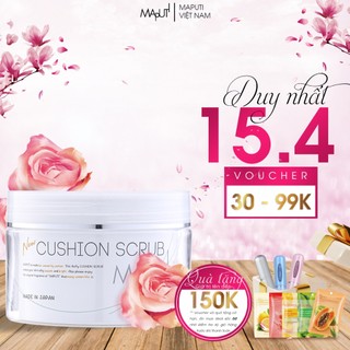 Kem dưỡng trắng da toàn thân hữu cơ Maputi Cushion Scrub Made in Japan 150g