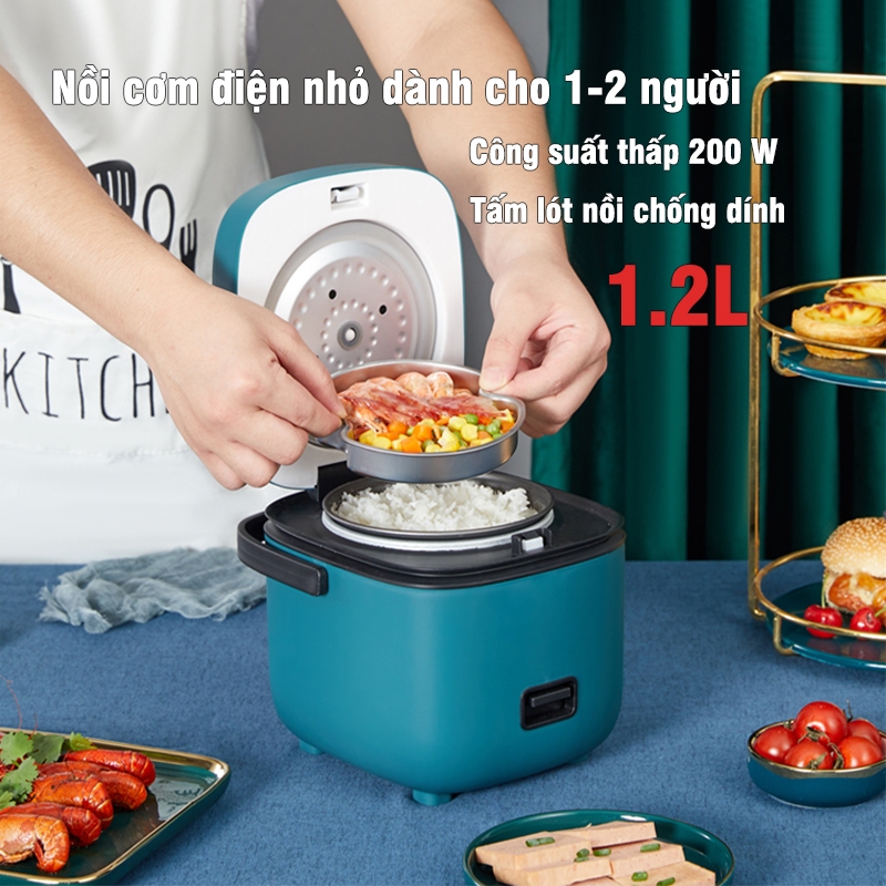 Nồi cơm điện mini nồi cơm điện đa năng phù hợp gia đình nhỏ 2-3 người chảo chống dínhđồ gia dụng đơn giản dễ vệ sinh