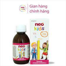 Siro ăn ngon Neo Kids Growth - 19 Vitamin, khoáng chất giúp bé yêu đủ chất cao lớn mỗi ngày 150ml