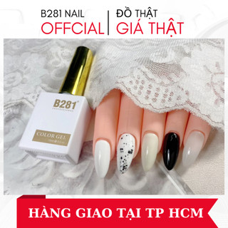 Sơn móng tay gel đen trắng sơn gel trắng sữa Sơn nail nước gạo B281 chính hãng