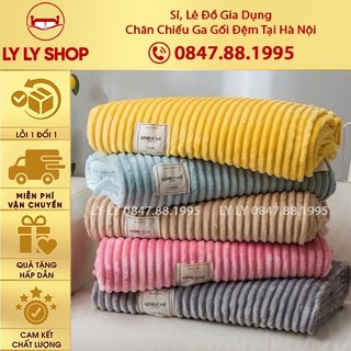 Chăn tuyết nhung, kẻ tăm, chăn văn phòng 2mx2m2 hàng cao cấp, nhiều màu siêu mềm mịn