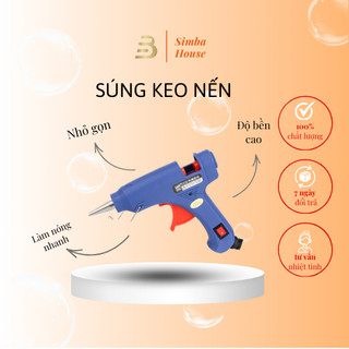 Súng bắn keo nến silicon, máy bắn keo nến loại 1 20W nhỏ gọn làm đồ handmade,kèm keo nến - Simba House