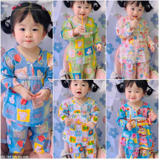 COMBO 3- 5 BỘ TOLE BÉ GÁI MÀU NGẪU NHIÊN TAY DÀI QUẦN DÀI - TAY DÀI BÉ GÁI